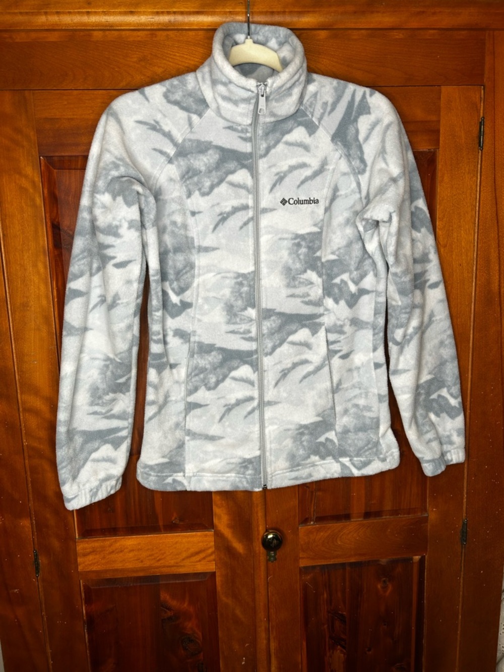 Columbia Benton Springs Camo-Pattern Printed Fleece Front Zip Jacket Warm Cozy